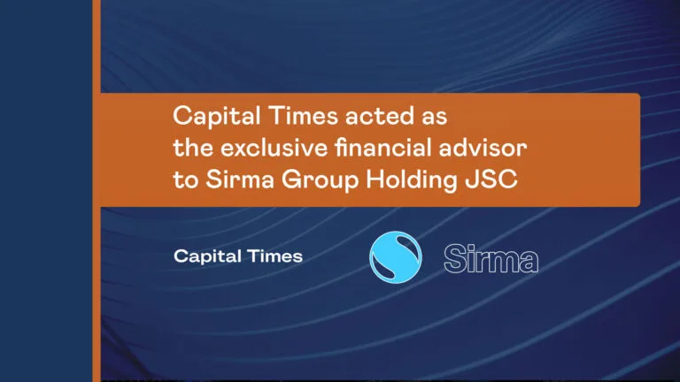 Capital Times acted as the exclusive financial advisor to Sirma Group Holding JSC